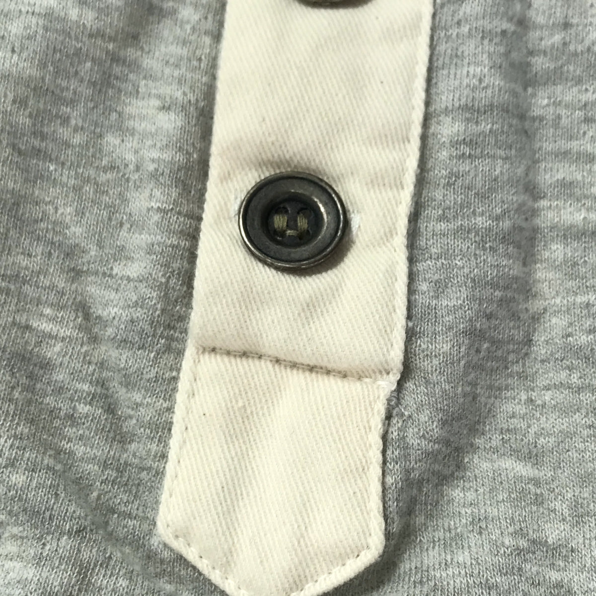 GREG LAUREN / 그렉 로렌 | GREY KNIT HENLEY / 헨리넥 오버 컷소우 | 1 | 회색 | 남성