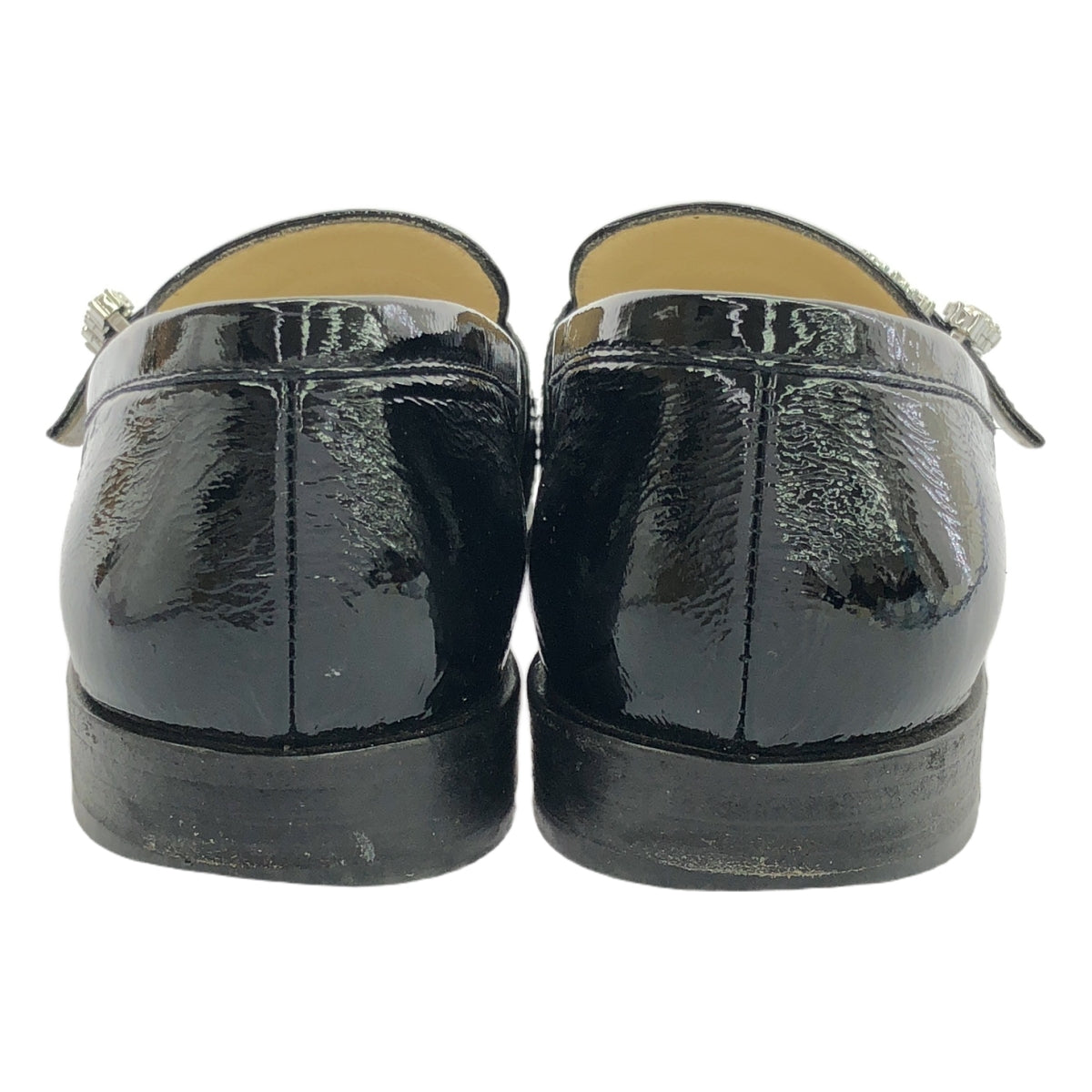 JIMMY CHOO / ジミーチュウ | CHERI LOAFER ビジューバックル ローファー | 36 1/2 | ブラック | レディース