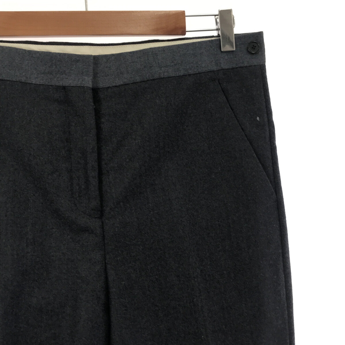 Acne Studios |羊毛側拉鍊錐形褲 | 36 |灰色 |女性的