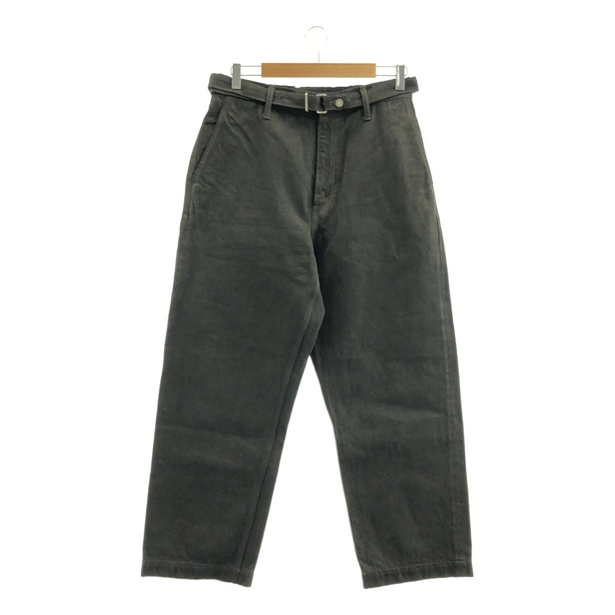 YOKO SAKAMOTO / 요코 사카모토 | 2025SS | Belted Trousers / 염색 가공 벨티드 와이드 팬츠 | S | 남성