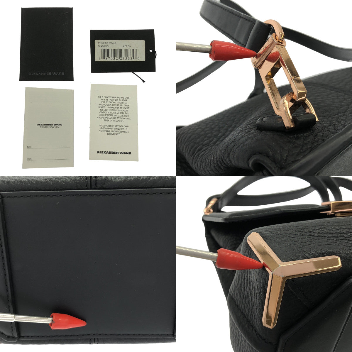 ALEXANDER WANG / アレキサンダーワン | レザー フラップ ショルダーバッグ |