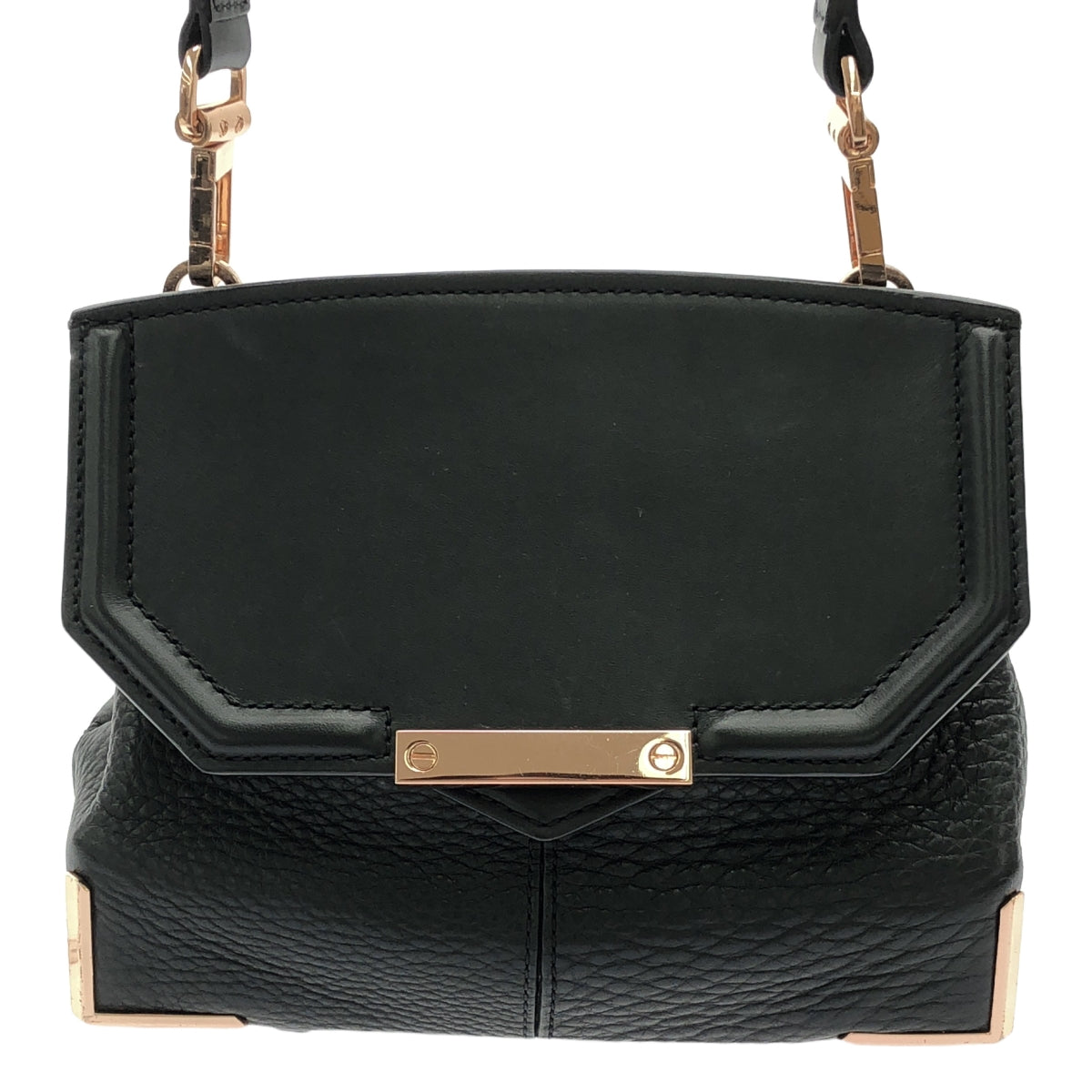 ALEXANDER WANG / アレキサンダーワン | レザー フラップ ショルダーバッグ |