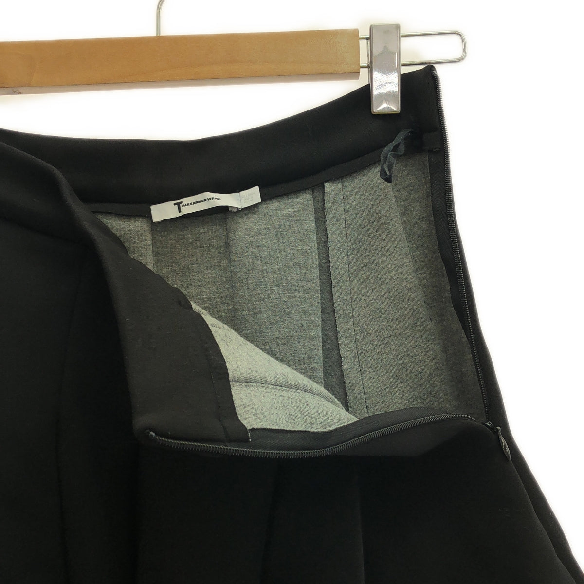T by Alexander Wang / ティーバイアレキサンダーワン | ボンディング スウェット スカート | ブラック | レディース