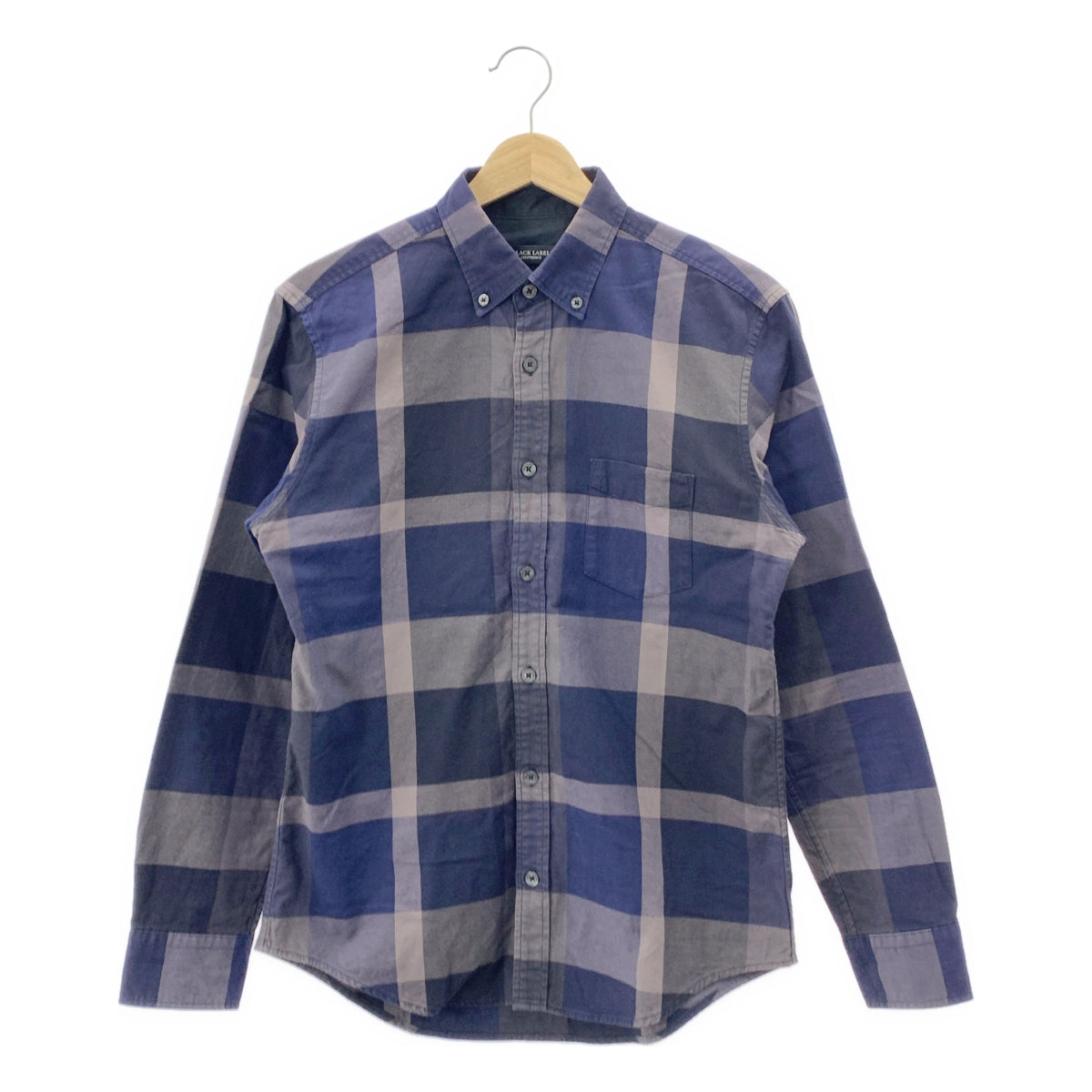 BLACK LABEL CRESTBRIDGE / ブラックレーベル・クレストブリッジ | コットン チェック ボタンダウンシャツ | M | ブラック / ネイビー | メンズ