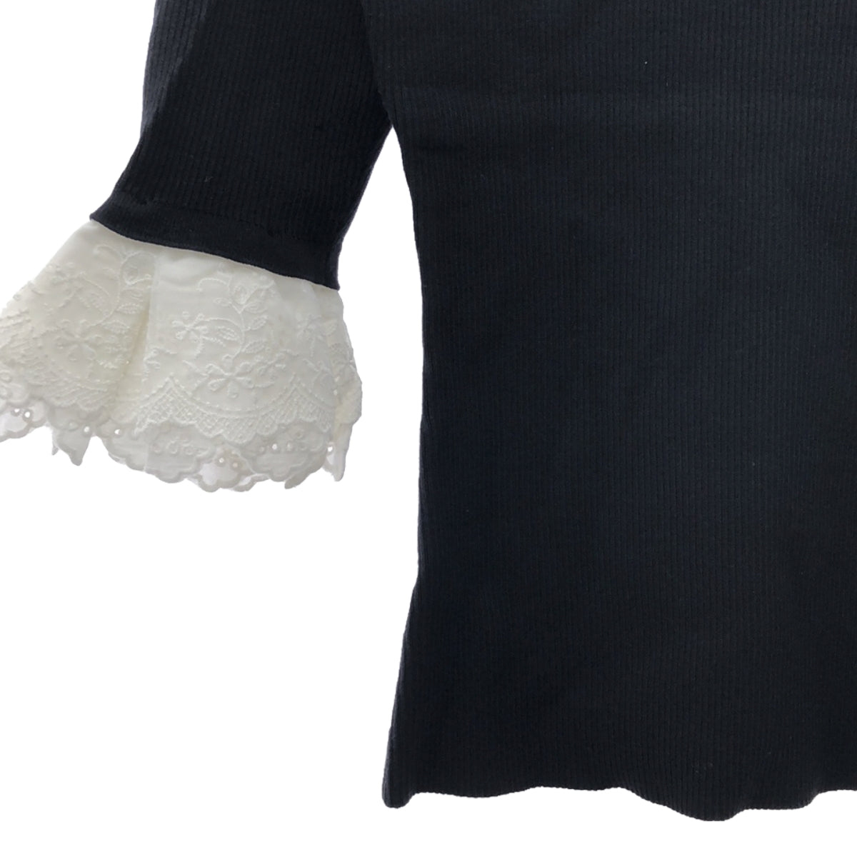 JENNE | 5/8 sleeve ribbed knit with interchangeable sleeves | XL | Women's