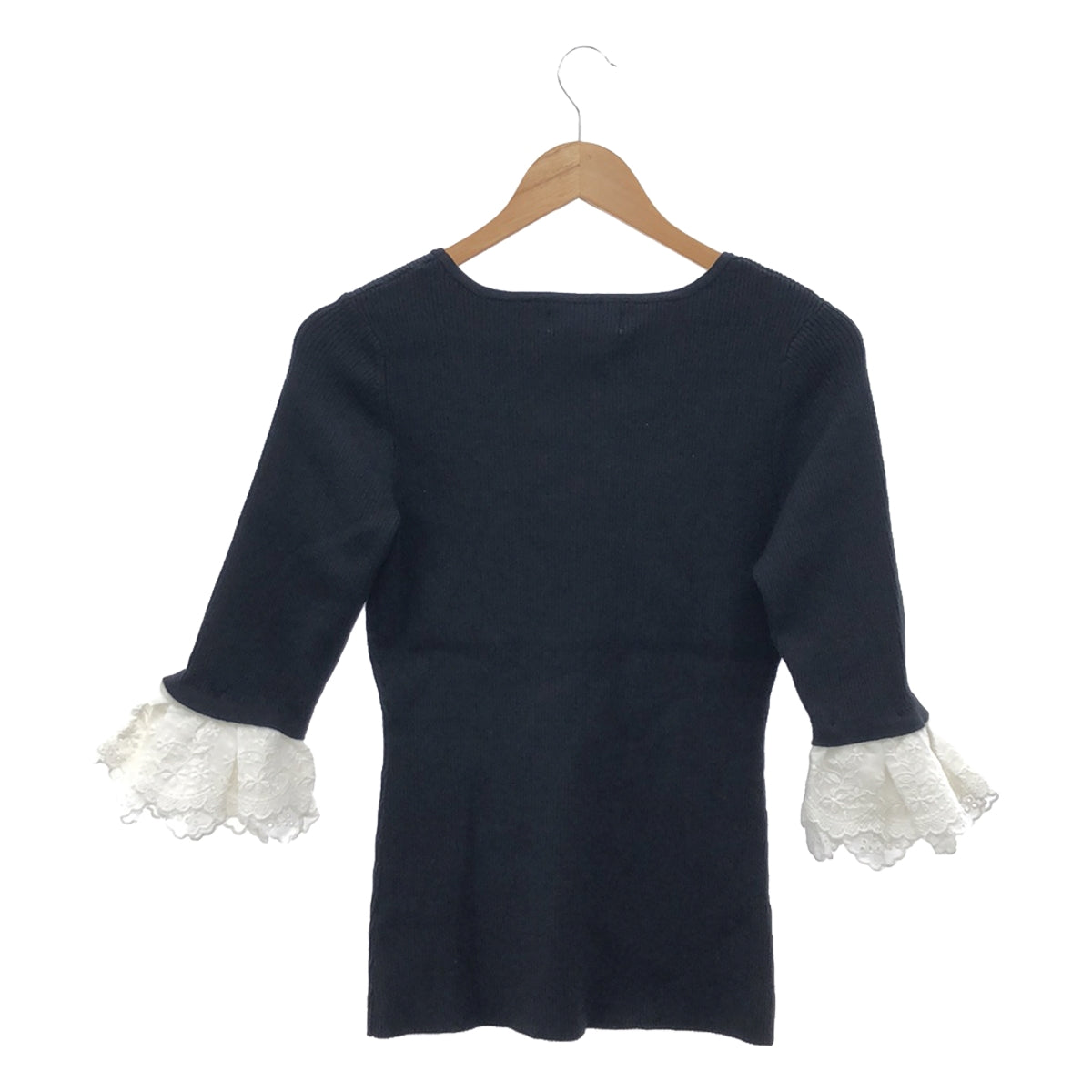 JENNE | 5/8 sleeve ribbed knit with interchangeable sleeves | XL | Women's