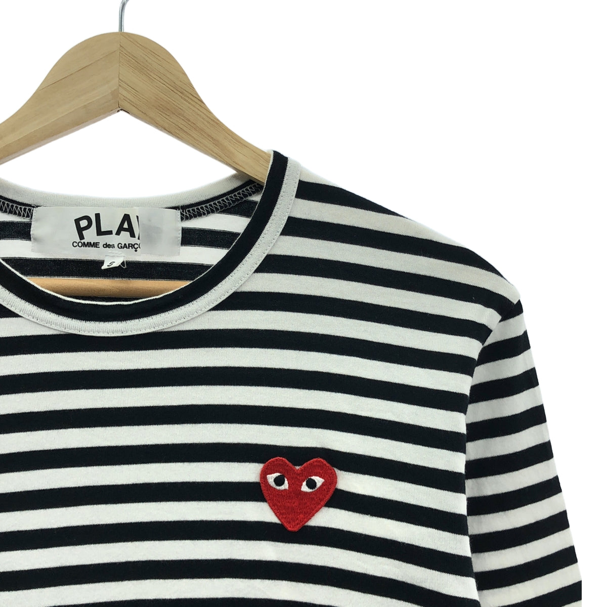 PLAY COMME des GARCONS | AD2011 | 心型貼邊圓領剪裁與縫紉 | S | 男款