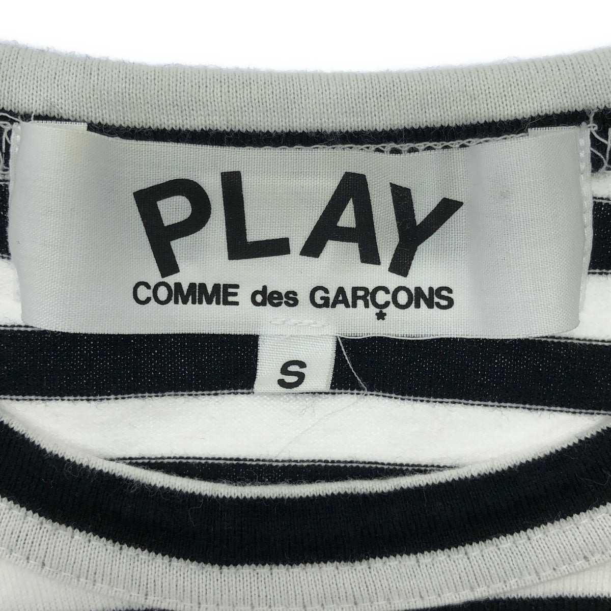 PLAY COMME des GARCONS | AD2011 | 心型貼邊圓領剪裁與縫紉 | S | 男款