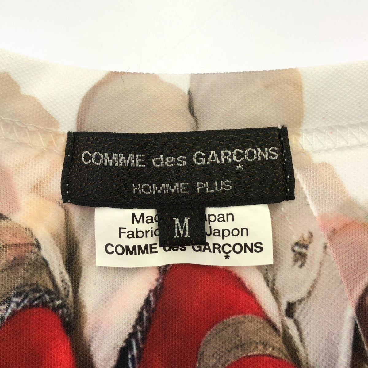 COMME des GARCONS HOMME PLUS | 2024 春夏 |錯視畫轉印圓領印花裁切與縫製 |中號 |男士