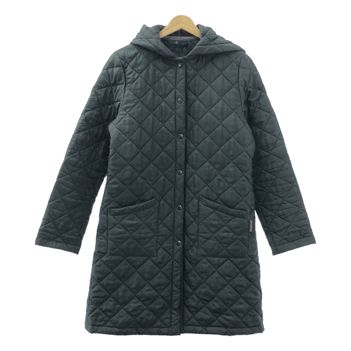 極美品✨LAVENHAM キルティング ロングコート 黒 36 フード付き