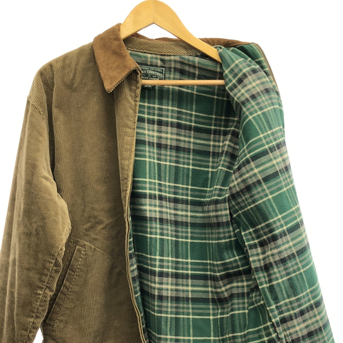 RALPH LAUREN / ラルフローレン | 1989-1992s ヴィンテージ POLO COUNTRY スエードカラー コーデュロイ ジップ ジャケット | S | ブラウン | メンズ