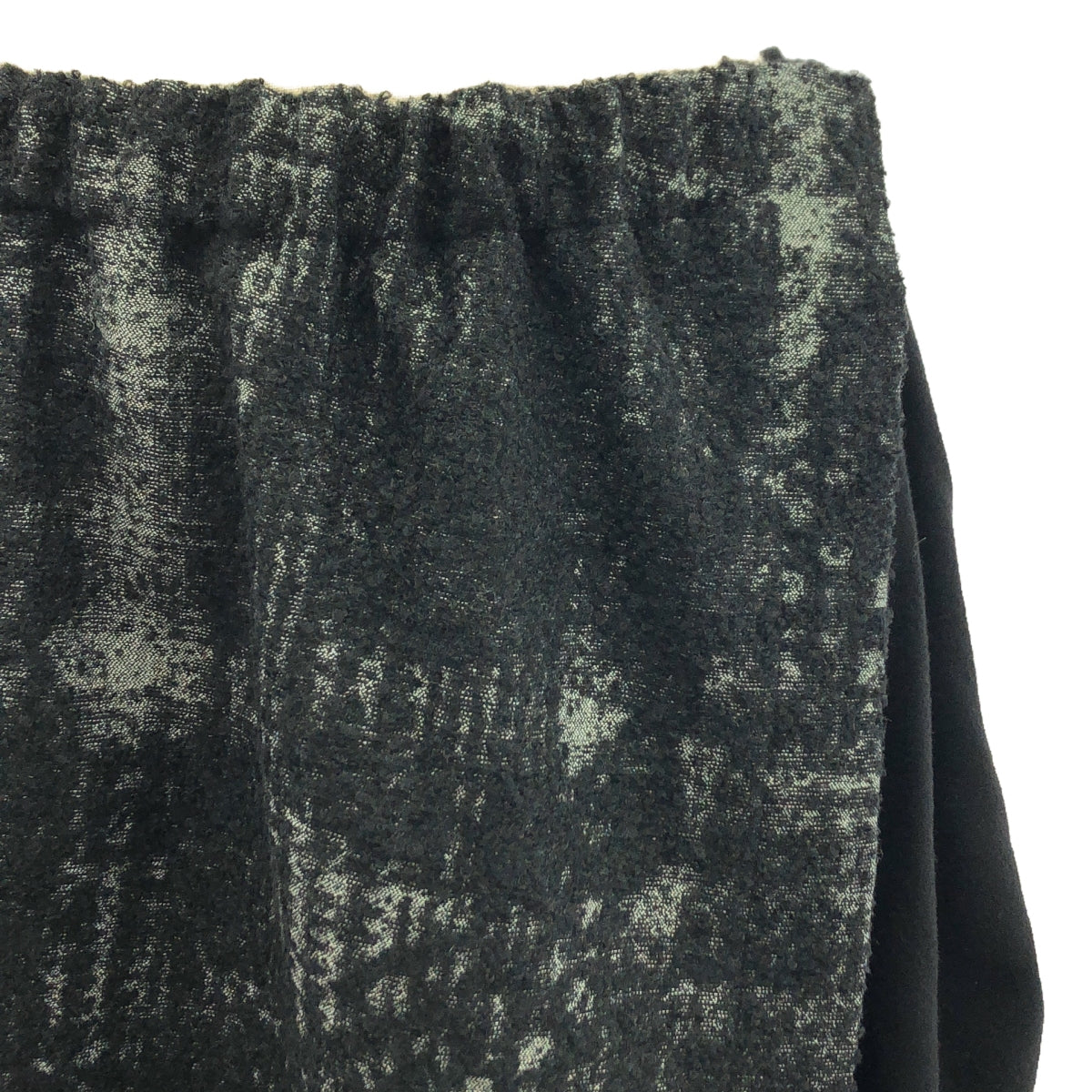 【신품】 Yohji Yamamoto FEMME / 요우지야마모토팜 | 2024AW | 체크 자 가드 도킹 모임 스커트 | 2 | 블랙/그레이 | 여성