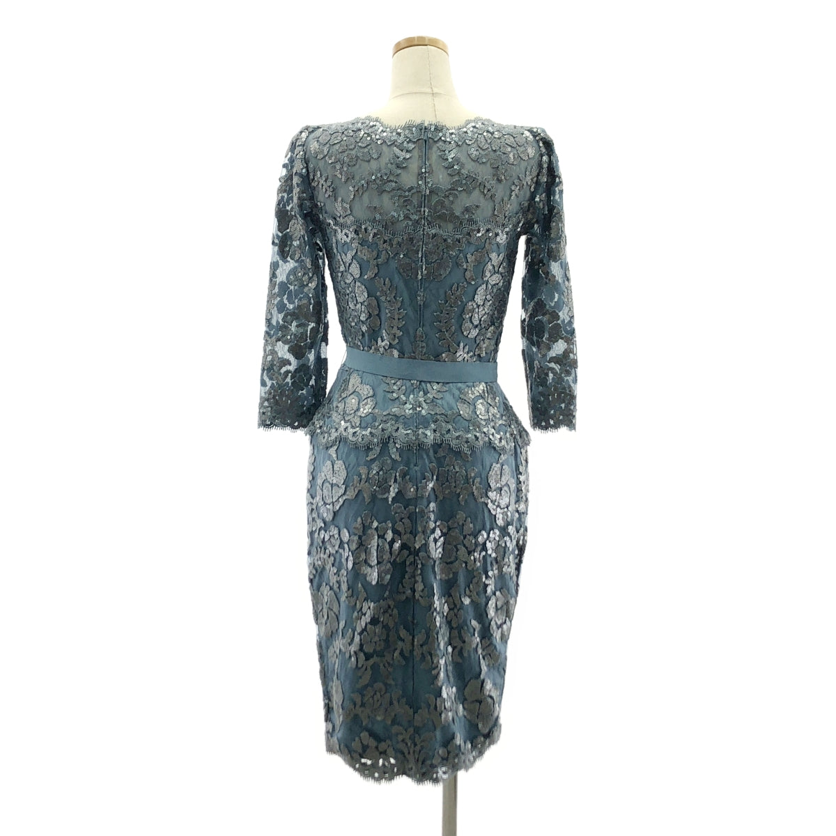 TADASHI SHOJI / タダシショージ | パイエット 刺しゅう チュール 3/4 スリーブ ドレス | 0 | レディース