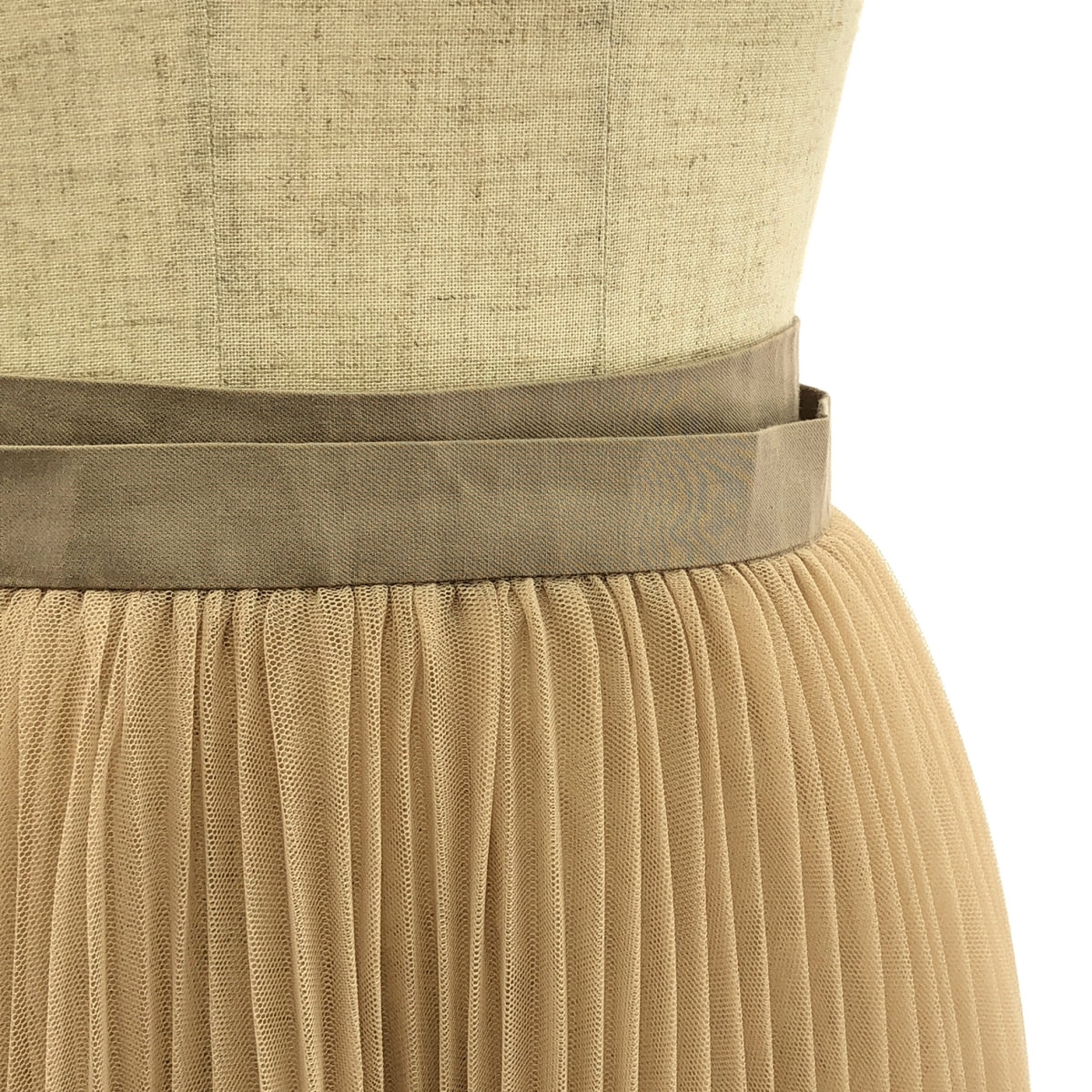 Chika Kisada / チカキサダ | チュール ギャザー ラップ 巻きスカート | ベージュ | レディース