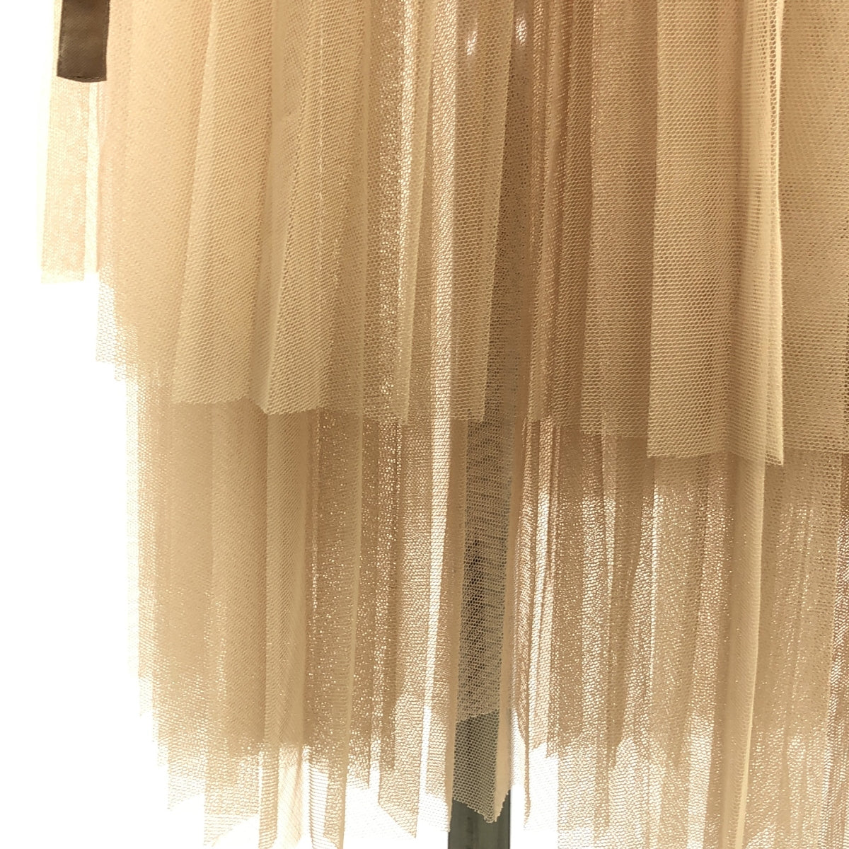 Chika Kisada / チカキサダ | チュール ギャザー ラップ 巻きスカート | ベージュ | レディース