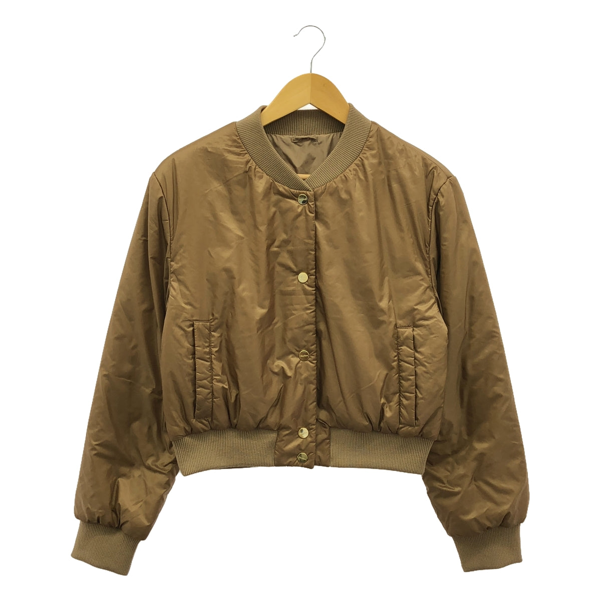 Max Mara / マックスマーラ | CAMELUXE / リブ ブルゾン ジャケット | 42 | ブラウン | レディース
