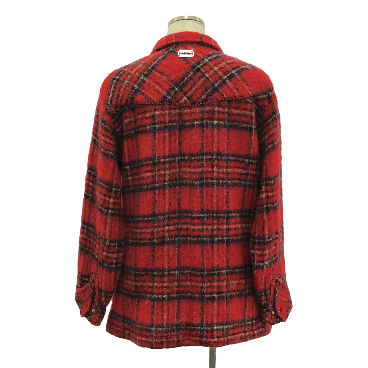 TANAKA / タナカ | WESTERNER OVERSHIRT RED SHAGGY PLAID / シャギーウエスタンシャツ ジャケット | M | レッド | メンズ