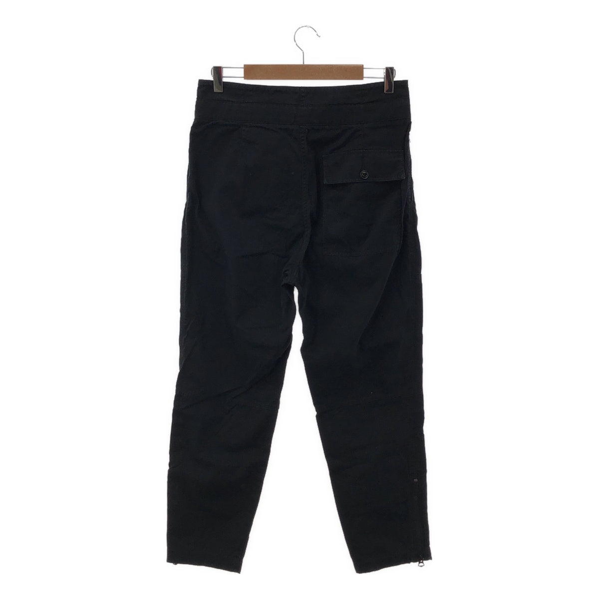 rag & bone / ラグアンドボーン | コットン 裾ジップ 切替 ベルテッドパンツ | 29 | ブラック | レディース