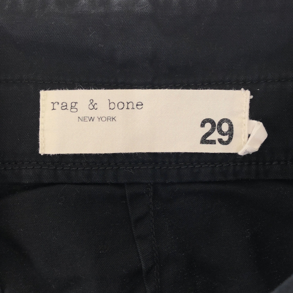 rag & bone / ラグアンドボーン | コットン 裾ジップ 切替 ベルテッドパンツ | 29 | ブラック | レディース