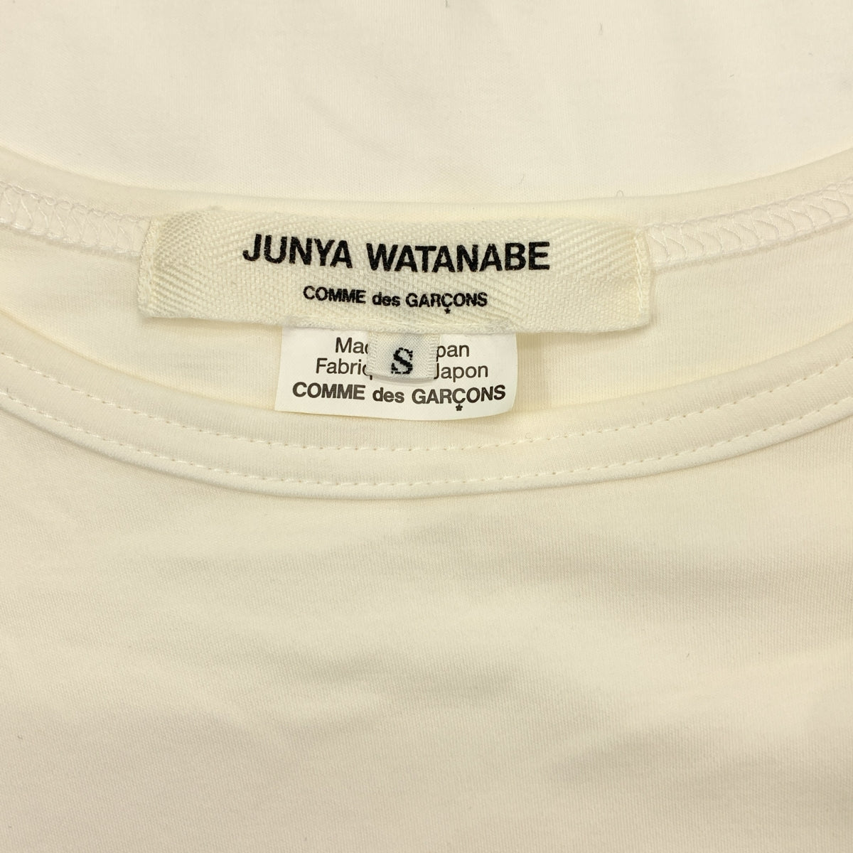 JUNYA WATANABE COMME des GARCONS / 渡邊淳彌 | 2021SS / AD2020 | 彈性棉質不對稱剪裁T卹 | S | 女款