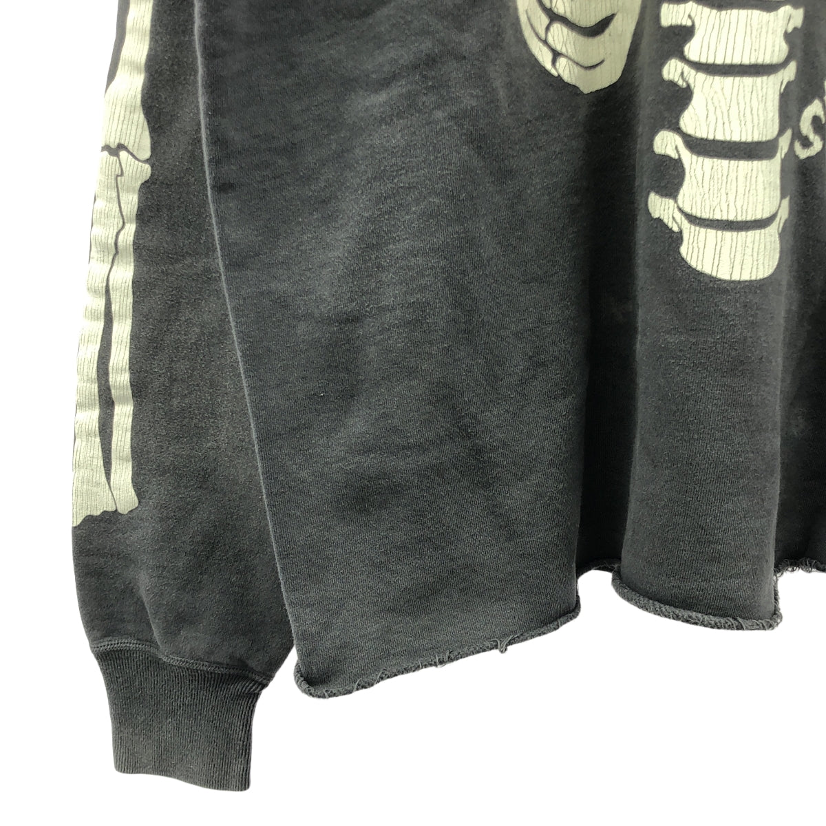 SAINT MICHAEL Mxxxxxx / セントマイケル | HOODIE BONE / ヴィンテージ加工 ボーン 両面プリント スウェット フーディ | XL | メンズ