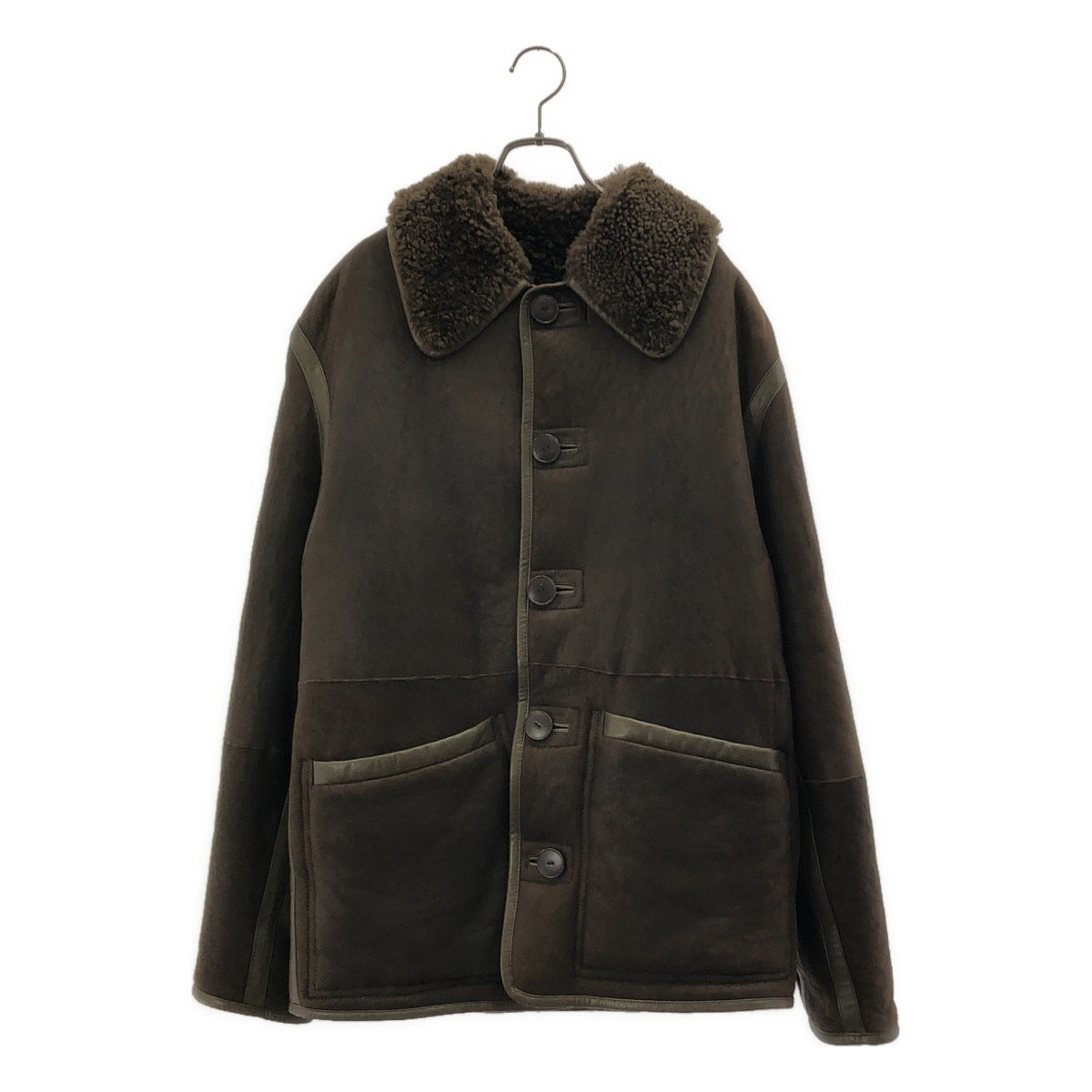 LEMAIRE / ルメール | レザー ムートン リバーシブル シアリング