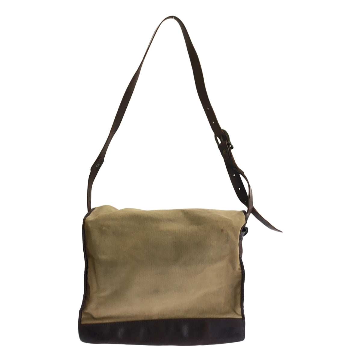 RRL / ダブルアールエル | CANVAS×LEATHER SHOULDER BAG キャンバス レザー ショルダーバッグ | ベージュ / ブラウン | メンズ
