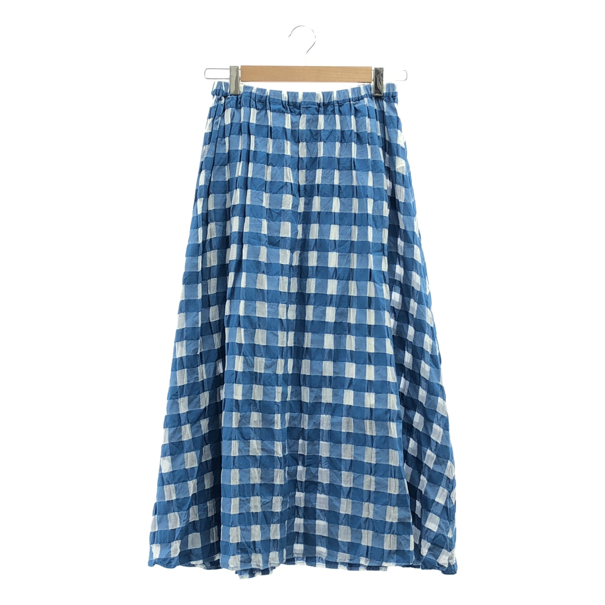 一塵不染 | 2024 春夏 | 透視格紋裙配襯裙 | 36 碼 | 藍/白 | 女款