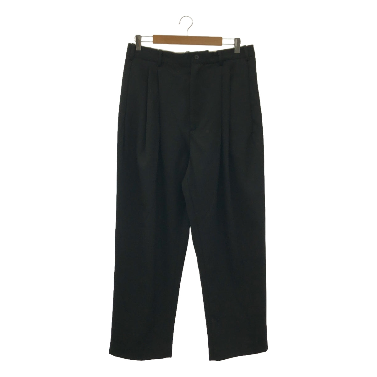 HED MAYNER | 2022AW | 6 Pleats Pants Wool Twill | M | Black | Men's