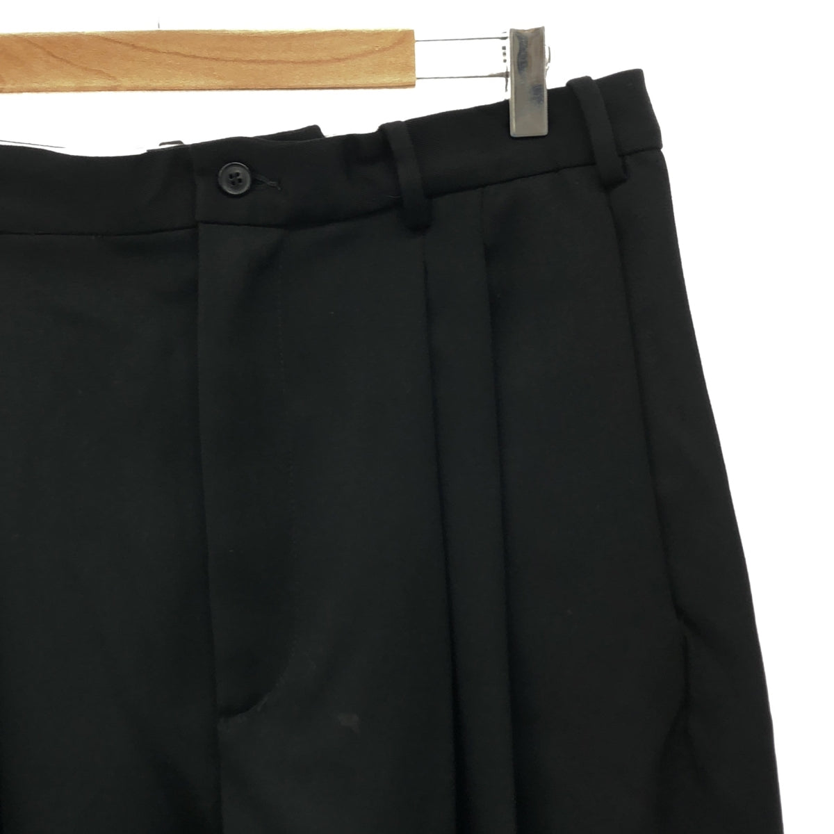HED MAYNER | 2022AW | 6 Pleats Pants Wool Twill | M | Black | Men's