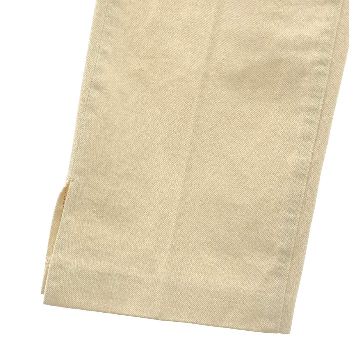 【미품】 TANAKA / 타나카 | ST-2U UNFINISHED CROP JEAN TROUSERS 앵클 슬릿 화이트 데님 팬츠 | 30 | RINSED RAW WHITE | 남성