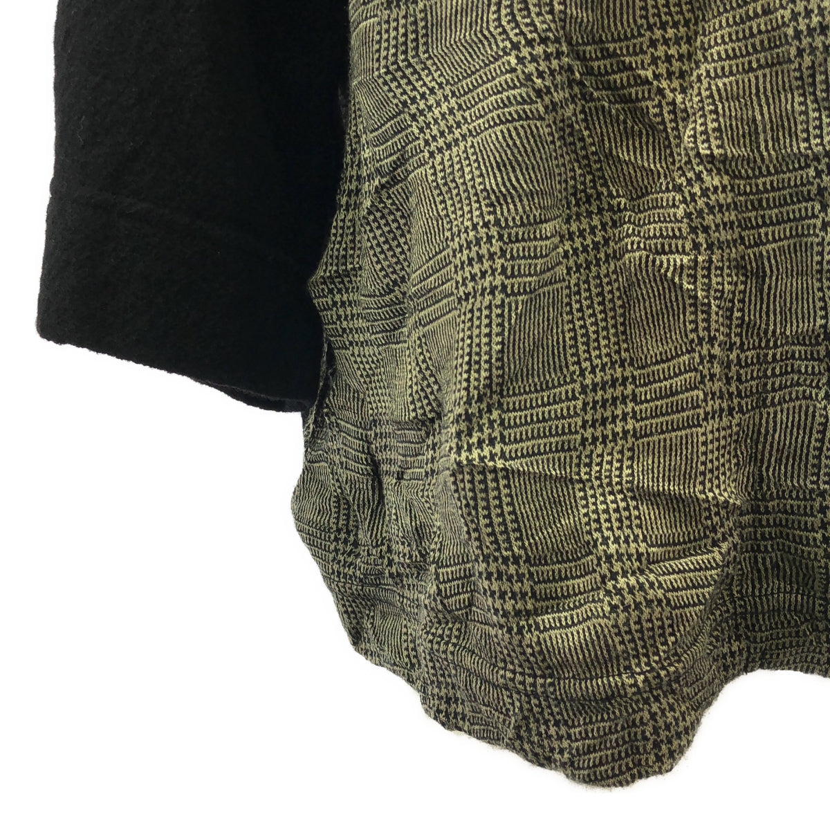 Y's / Y's Yohji Yamamoto | WOOL FELT SHIRT Check Shirt | 2 | Black/Brown | Women's