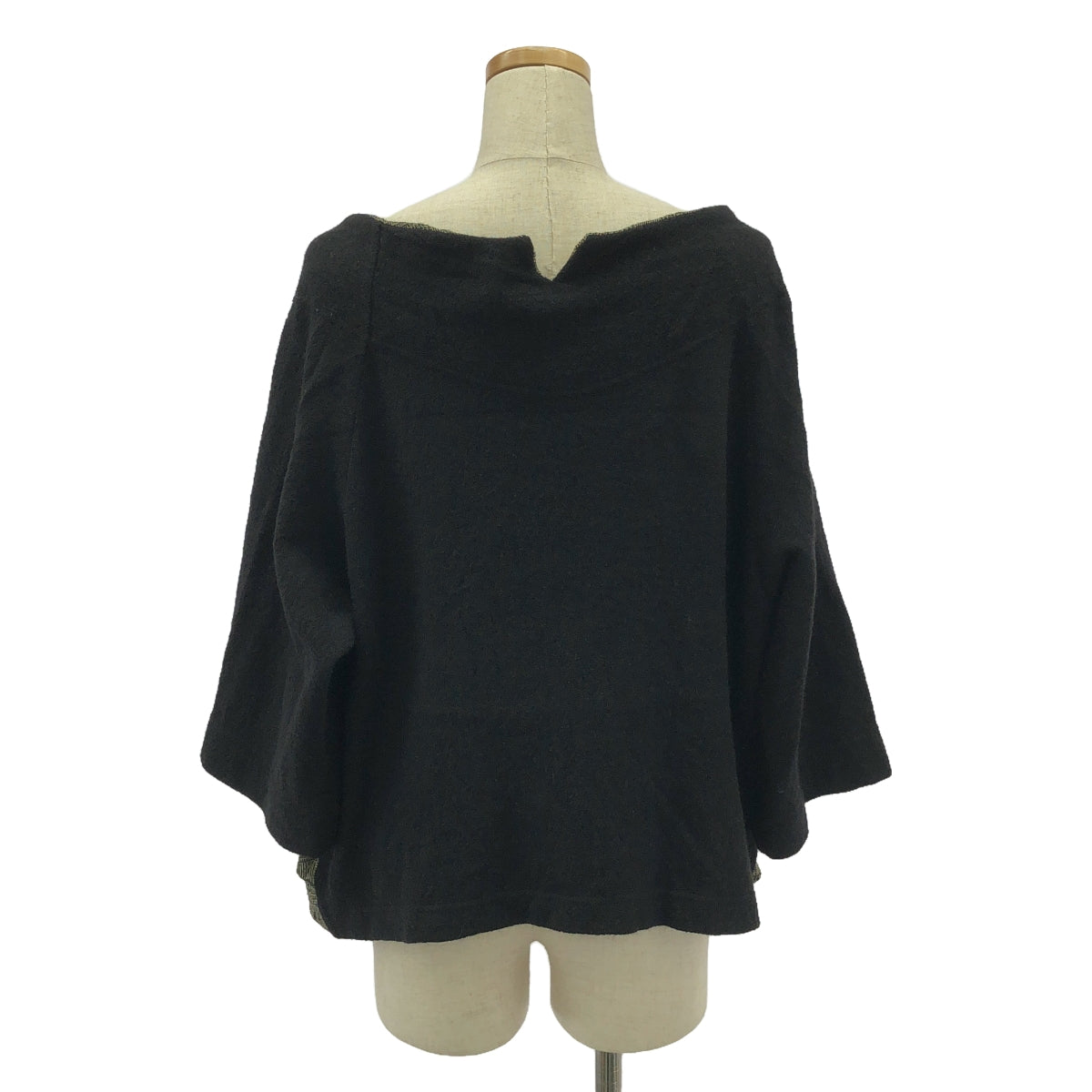 Y's / Y's Yohji Yamamoto | WOOL FELT SHIRT Check Shirt | 2 | Black/Brown | Women's