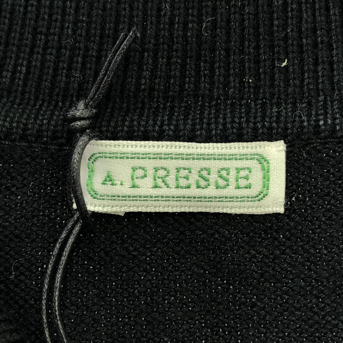 A.PRESSE / アプレッセ | Cotton Knit L/S Polo Shirts / コットン ポロ ニット | 1 | メンズ