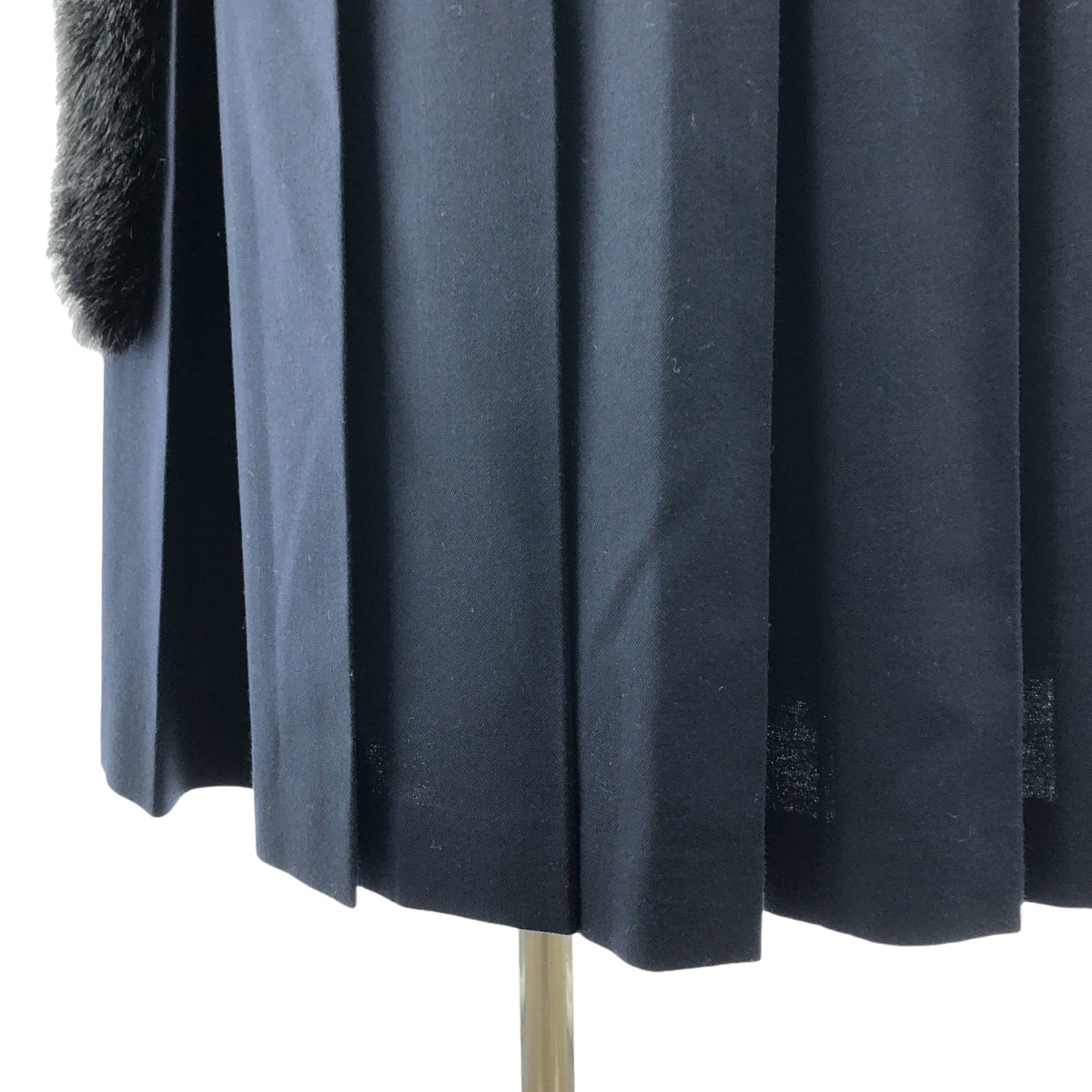 COMME des GARCONS | 2016SS | 側邊皮草綴飾抽繩百褶裙 | S | 女款