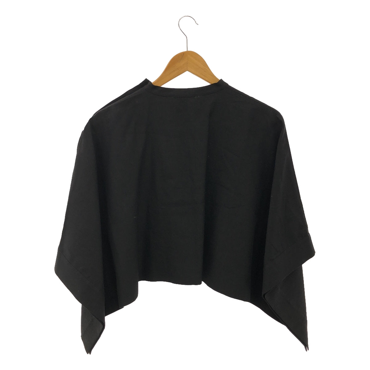 【美品】 HYKE / ハイク | 2022SS | LINEN PONCHO リネン ポンチョ オーバーサイズ プルオーバー ブラウス | F | ブラック | レディース