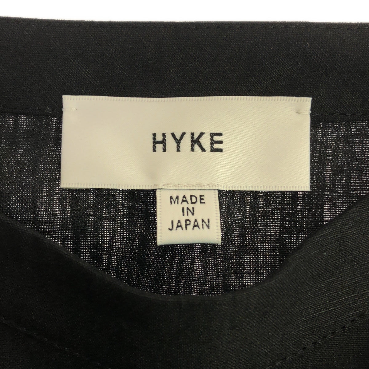 【美品】 HYKE / ハイク | 2022SS | LINEN PONCHO リネン ポンチョ オーバーサイズ プルオーバー ブラウス | F | ブラック | レディース