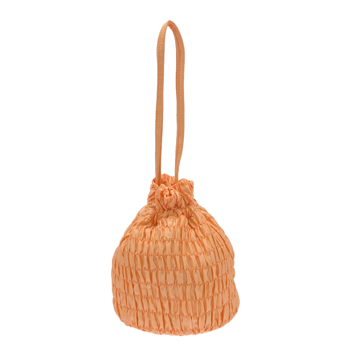 【美品】 hai / ハイ | Puff Gina Bag シルク ギャザー 巾着 バッグ | コーラルピンク | レディース