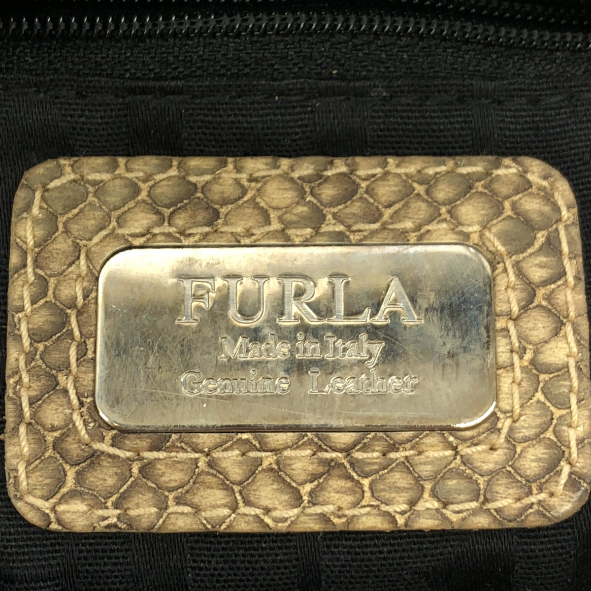 FURLA / フルラ | パイソンハンドバッグ | カーキ | レディース