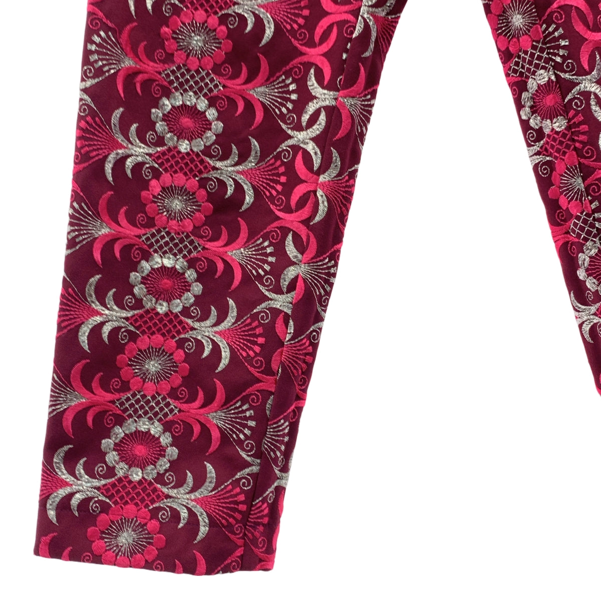 COMME des GARCONS | AD1999 | 90年代花朵刺繡聚酯休閒褲 | S | 女款