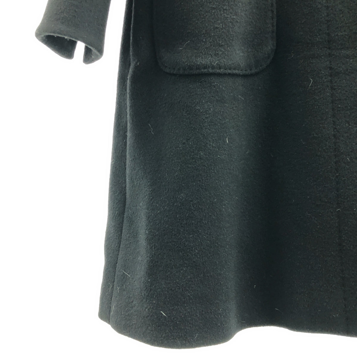 ESNATION | 狐狸毛連帽長大衣 | 尺寸 40 | 黑色 | 女款