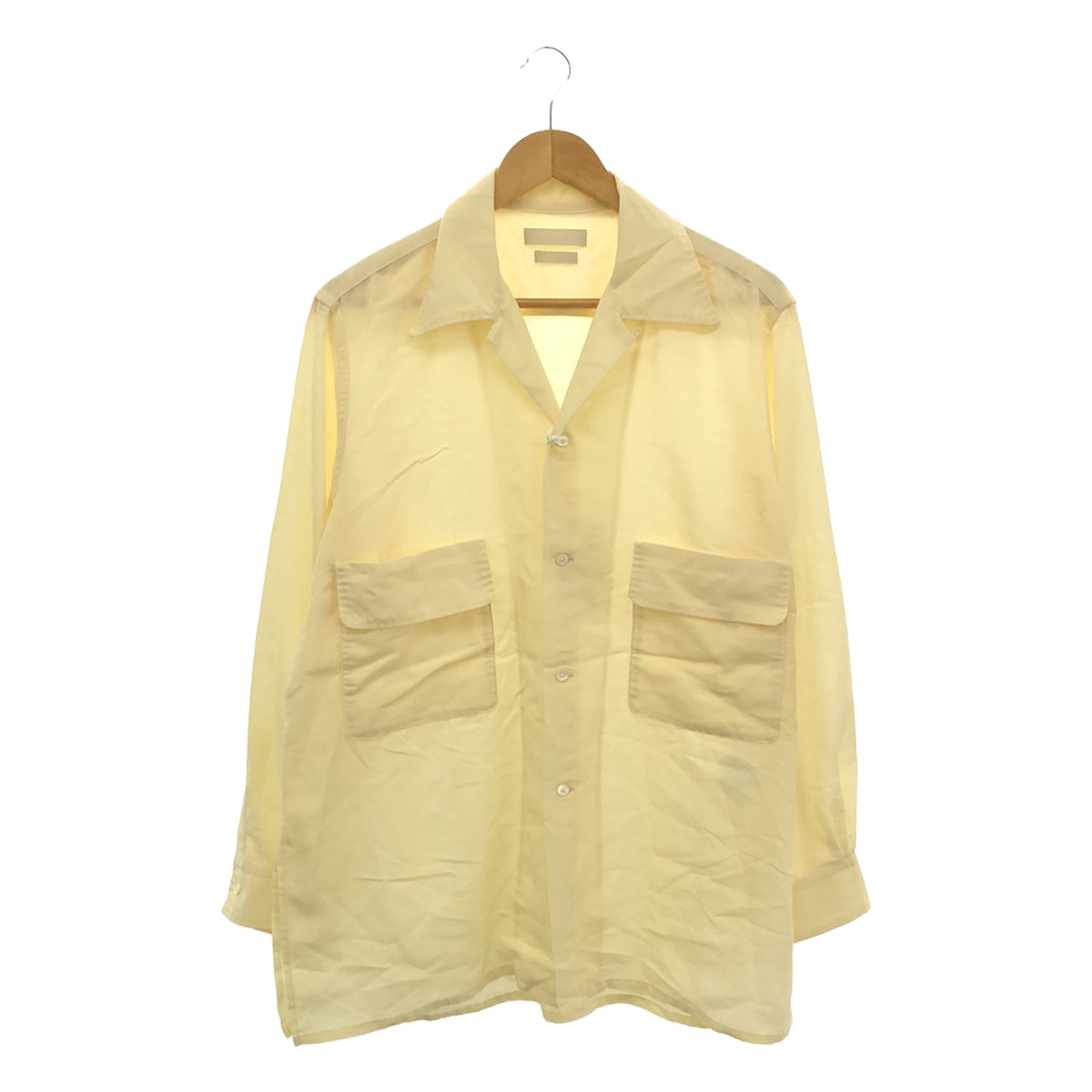 美品】 YOKE / ヨーク | OPEN COLLAR SHIRT オープンカラーシャツ | 1 | クリーム | メンズ – KLD