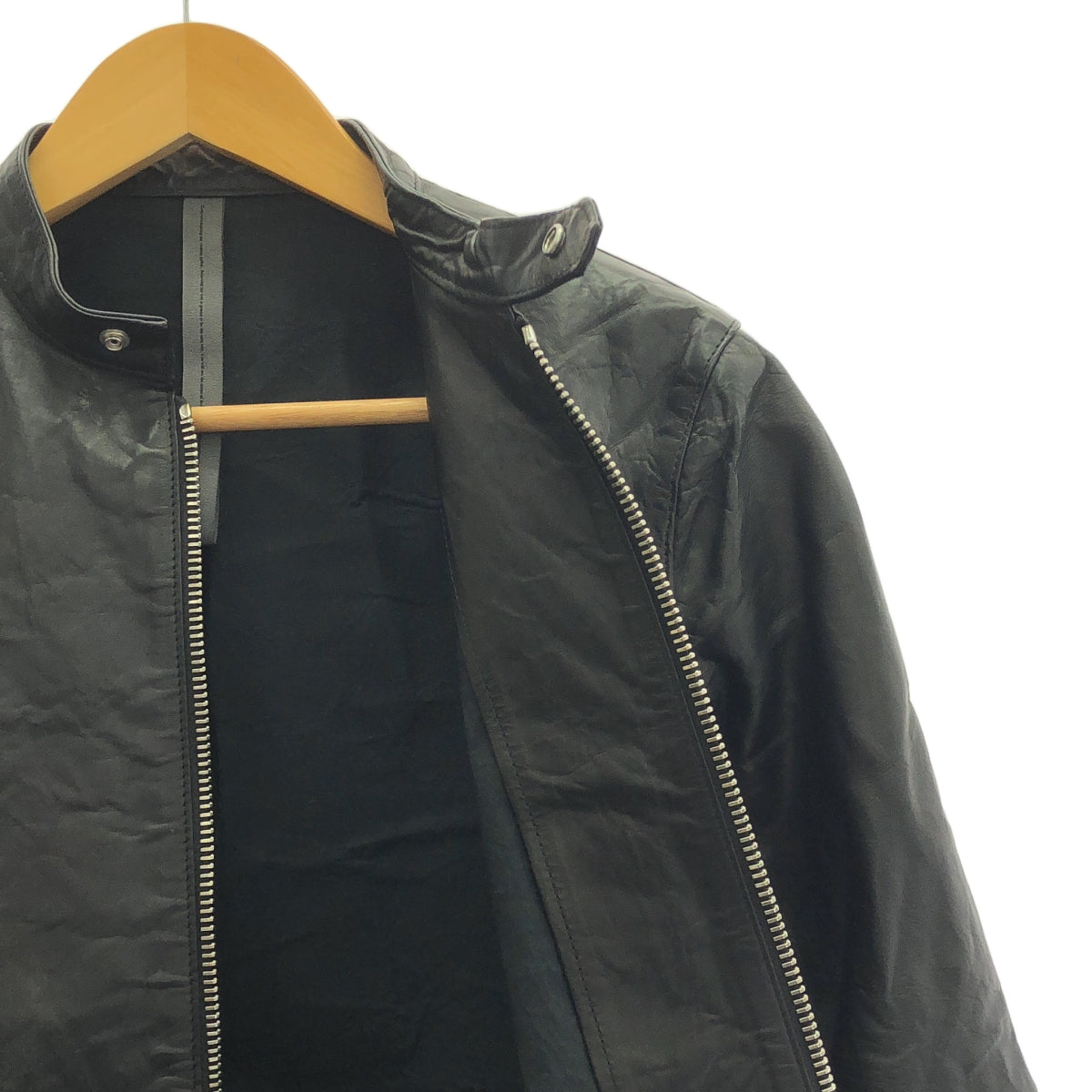 STRUM / ストラム | 2019SS | OIL/WAX 加工 地生フルタンニンカーフ シングルライダースジャケット | S | メンズ