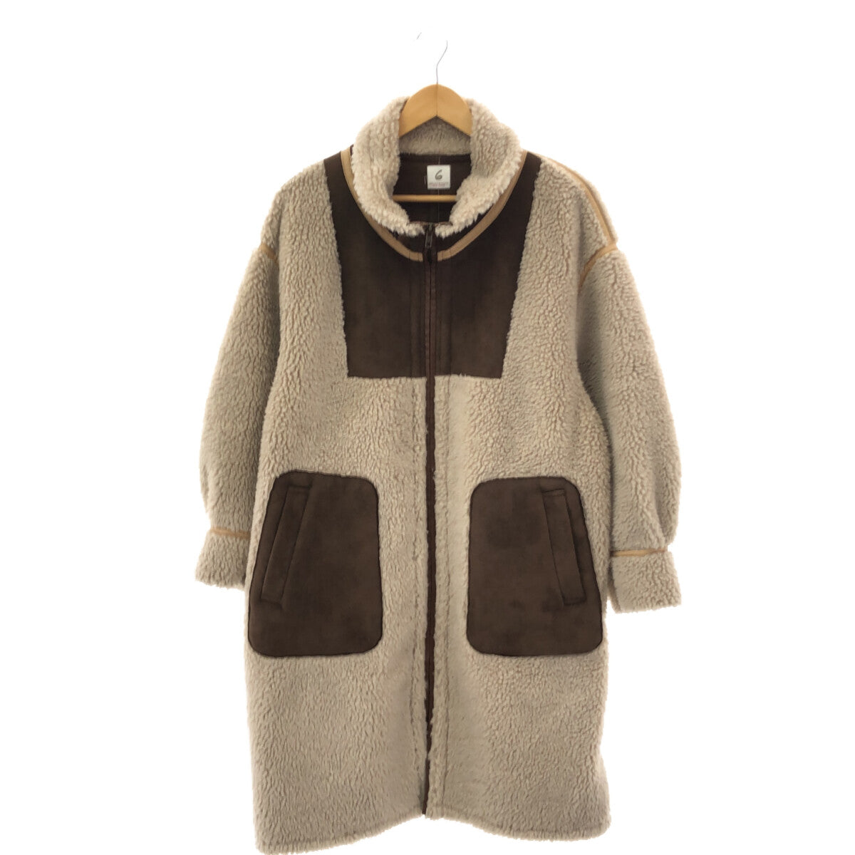 6(ROKU) BEAUTY&YOUTH / ロクビューティーアンドユース | FAKE MOUTON COAT | 36 | ベージュ | レディース