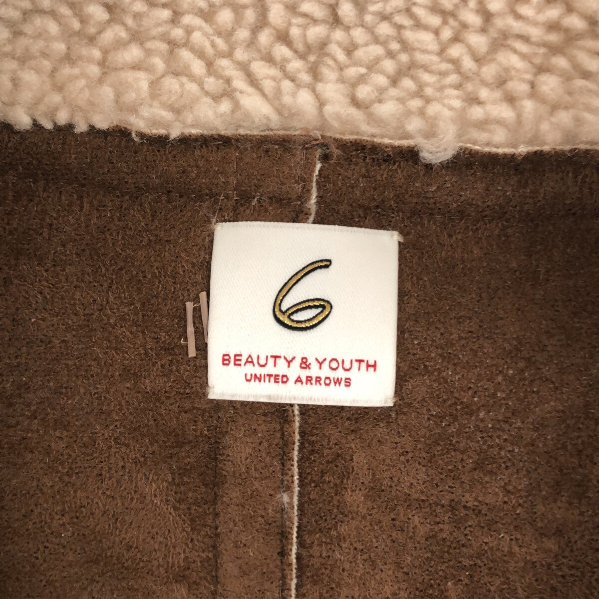6(ROKU) BEAUTY&YOUTH / ロクビューティーアンドユース | FAKE MOUTON COAT | 36 | ベージュ | レディース