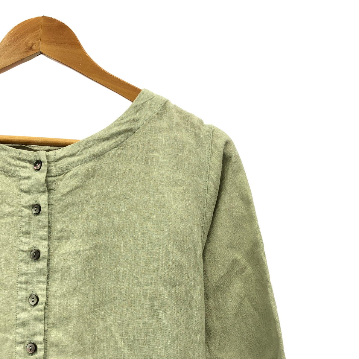 nest robe / 네스트 로브 | 린넨 겹침 집게 원피스 | F | 베이지 | 여성
