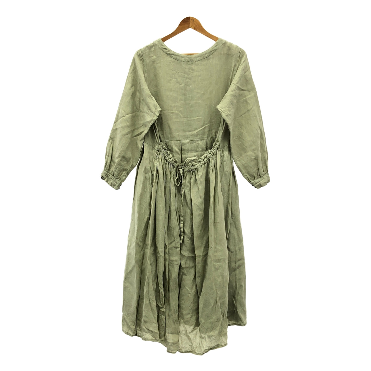 nest robe / 네스트 로브 | 린넨 겹침 집게 원피스 | F | 베이지 | 여성
