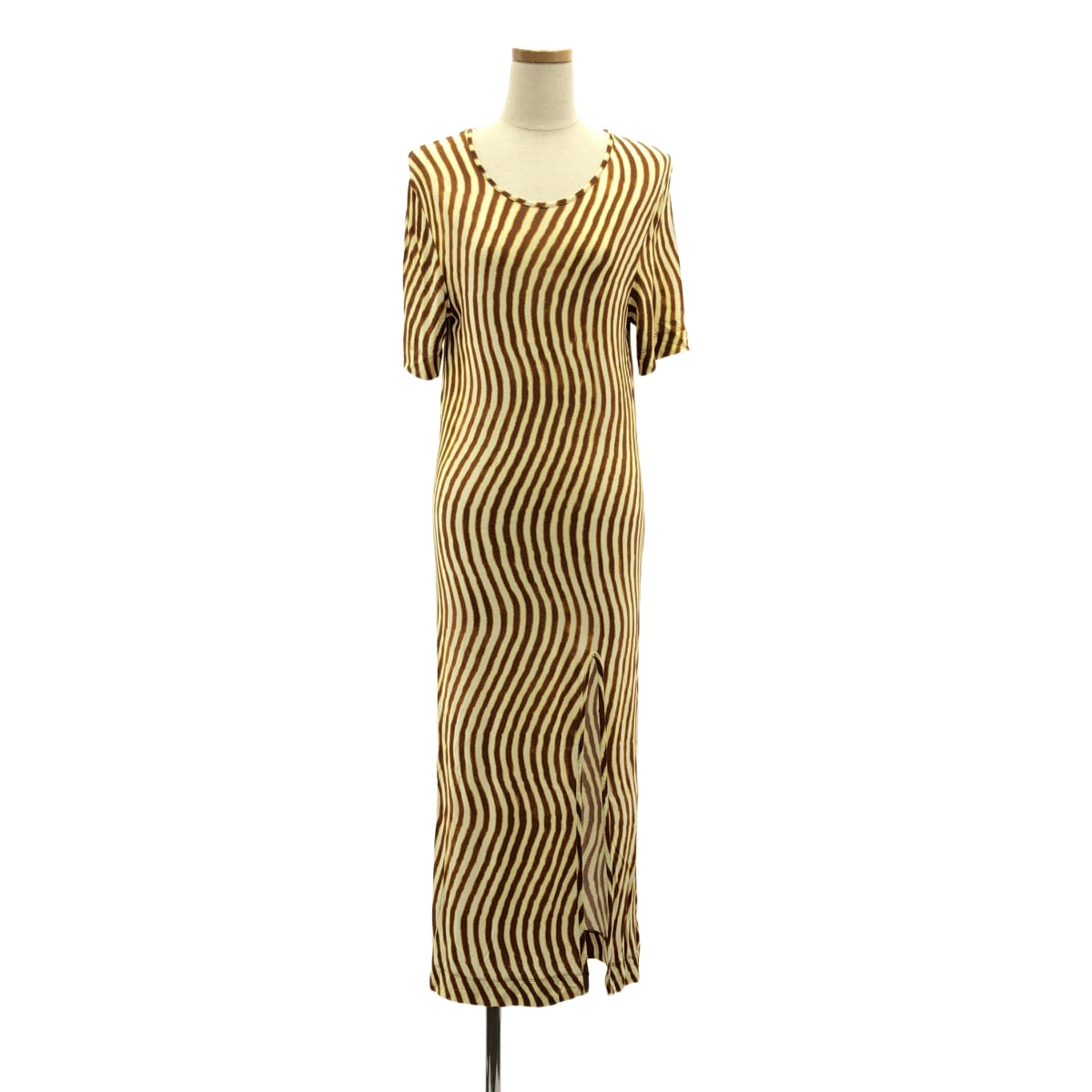 DRIES VAN NOTEN | 2021SS | Lem Lye Side Slit Patterned Long Dress | XS | Women's
