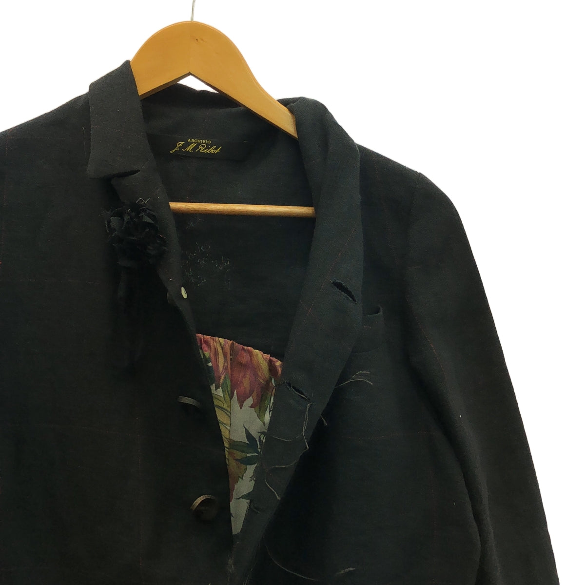 ARCHIVIO J.M.Ribot / アルキビオジェイエムリボット | 2022SS | G3A/QU / シングルブレスト ジャケット / シルク総柄裏地 | 42 | メンズ