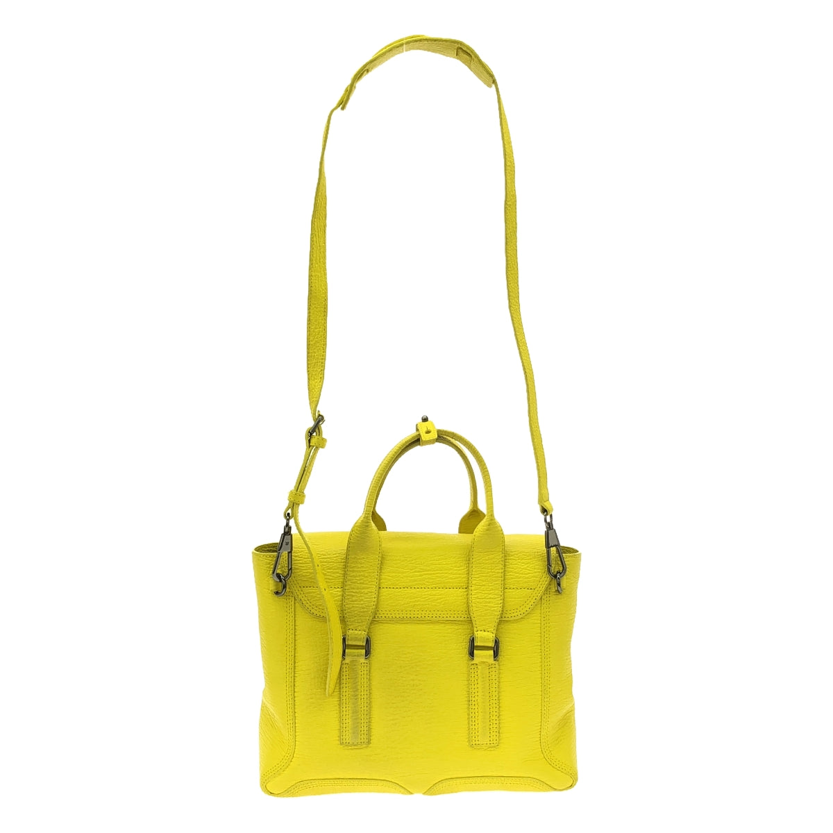 3.1 Phillip Lim / スリーワンフィリップリム | 2way ショルダー付き レザー サッチェル ハンドバッグ | イエロー | レディース